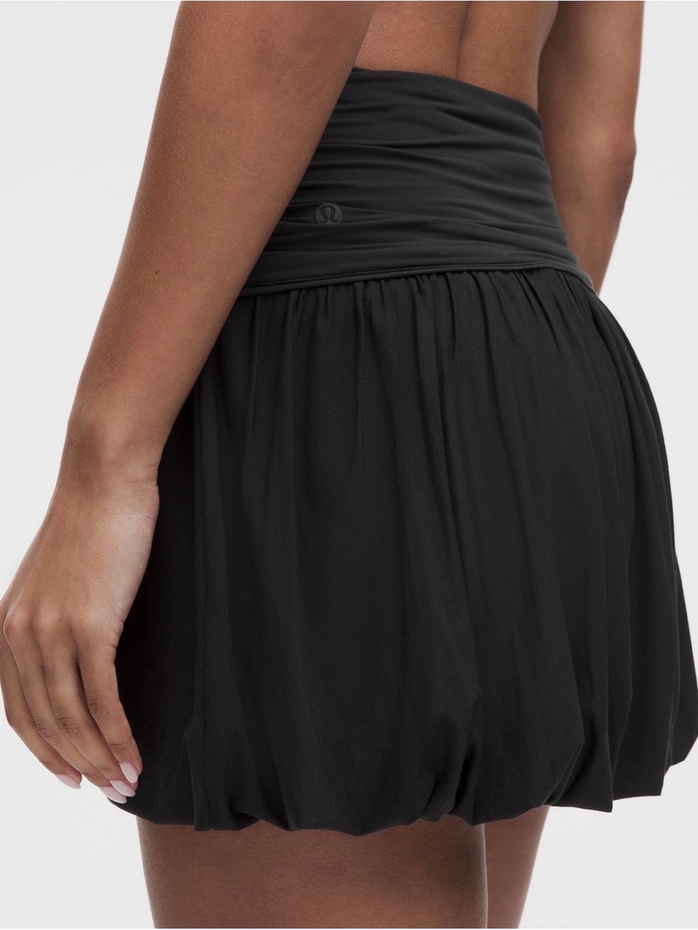 lululemon athletica Black Bubble Hem Mini Skirt